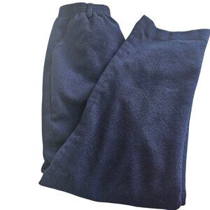 Koret Blue Wool Tapered Carrot Pants – Size 12 – Elastic Waist